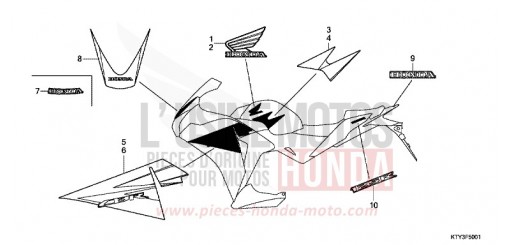 MARKE/STREIFEN (2) CBR125RTC de 2012